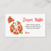 スライススライス赤ちゃんシャワーパーティーゲームおむつラッフル エンクロージャーカード (正面)