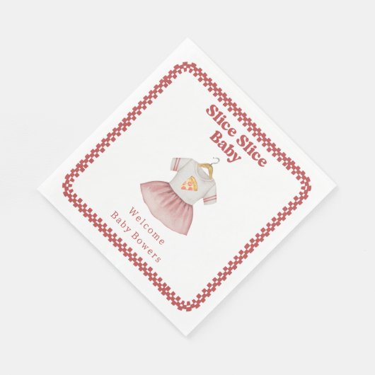 スライススライス赤ちゃんシャワーピザドレス スタンダードランチョンナプキン (角)