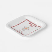 スライススライス赤ちゃんシャワーピザニュートラルボディスーツ ペーパープレート (傾斜あり)