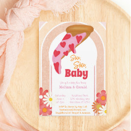 スライススライス赤ちゃんシャワーピザパーティー 招待状