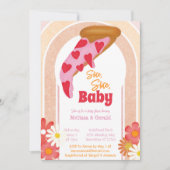 スライススライス赤ちゃんシャワーピザパーティー 招待状 (正面)