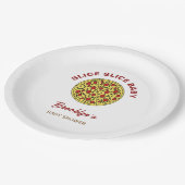 スライススライス赤ちゃんシャワー男女兼用おもしろいピザ ペーパープレート (アングル)