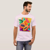 スライスパパイヤポップアート Tシャツ (正面フル)