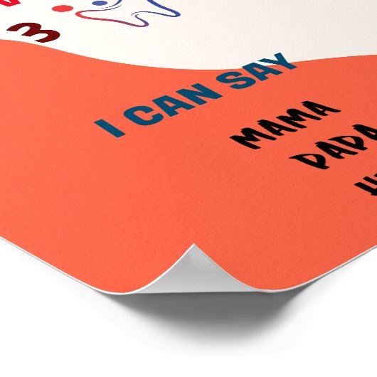 スライスピザタイム1年誕生日ミレストン ポスター (角)