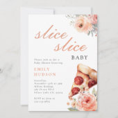 スライスピザ赤ちゃんシャワー 招待状 (正面)