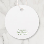 スライスベイビーピザ - 水彩ベビーシャワー フェイバータグ (裏面)