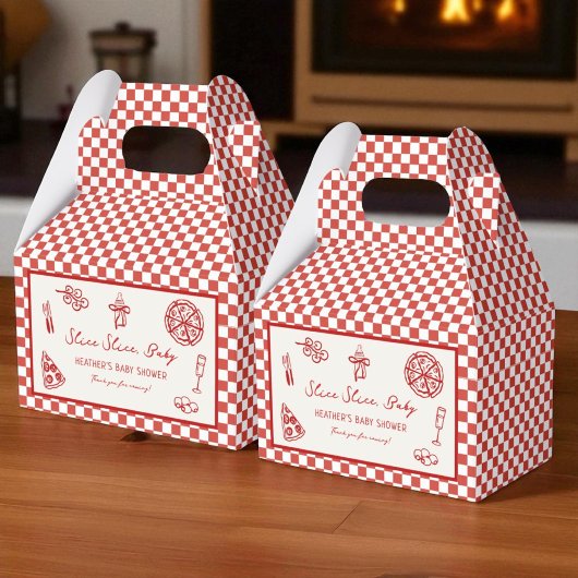 スライスベビーイタリアンピザベビーシャワー フェイバーボックス