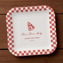 スライスベビーイタリアンピザベビーシャワー ペーパープレート