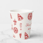 スライスベビーイタリアンピザベビーシャワー 紙コップ (正面)