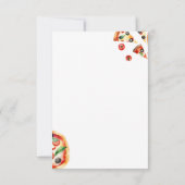 スライスベビーイタリアンピザ赤ちゃんシャワー サンキューカード (裏面)