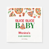 スライスベビーイタリアンピザ赤ちゃんシャワー スタンダードカクテルナプキン (正面)