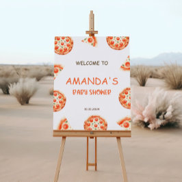 スライスベビーウェルカムサイン、ピザベビーウェルカム ポスター