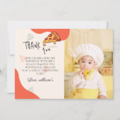 スライスベビースライスピザータイムベビーサンキューカード 招待状 (正面)