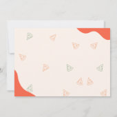 スライスベビースライスピザータイムベビーサンキューカード 招待状 (裏面)