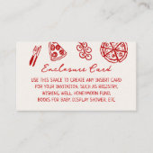 スライスベビーピザをテーマにしたパーティー エンクロージャーカード (正面)