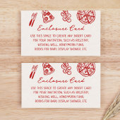 スライスベビーピザをテーマにしたパーティー エンクロージャーカード