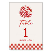 スライスベビーピザをテーマにしたパーティー テーブルナンバー (裏面)