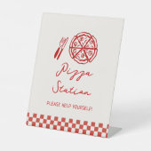 スライスベビーピザステーションサイン 台座サイン (正面)