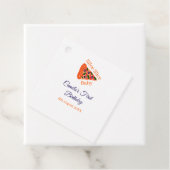 スライスベビーピザブラウンブルー1歳の誕生日 フェイバータグ (インサイチュ)