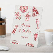 スライスベビーピザベビーシャワーカード&ギフト 台座サイン (インサイチュ)