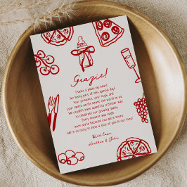 スライスベビーピザベビーシャワーグラジー サンキューカード