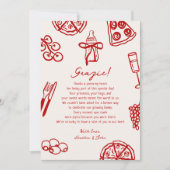 スライスベビーピザベビーシャワーグラジー サンキューカード (正面)