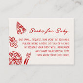 スライスベビーピザベビーシャワーブックベビー エンクロージャーカード (正面)