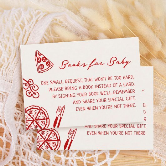 スライスベビーピザベビーシャワーブックベビー エンクロージャーカード