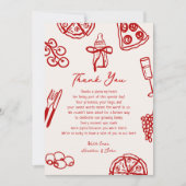 スライスベビーピザベビーシャワー サンキューカード (正面)