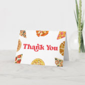 スライスベビーピザベビーシャワー サンキューカード (正面)