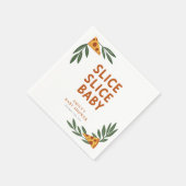 スライスベビーピザベビーシャワー スタンダードカクテルナプキン (角)