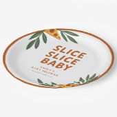 スライスベビーピザベビーシャワー ペーパープレート (アングル)