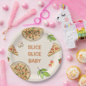 スライスベビーピザベビーシャワー ペーパープレート (パーティー)