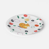 スライスベビーモダンピザ誕生日パーティー ペーパープレート (アングル)