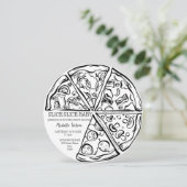 スライスベビーユニーク手描きお洒落 招待状 (スタンド正面)