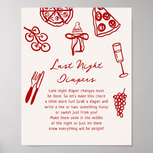 スライスベビー深夜おむつゲーム印刷可能 ポスター (正面)