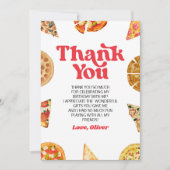 スライスベビー!ピザ誕生日パーティー サンキューカード (正面)