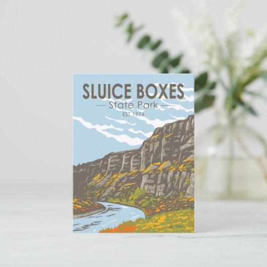 スライスボックス州パークモンタナヴィンテージ ポストカード (スタンド正面)