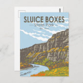 スライスボックス州パークモンタナヴィンテージ ポストカード (正面/裏面)