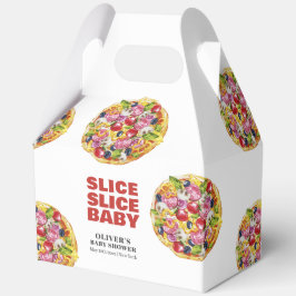 スライスモダンイタリアンピザ男の子ベイビーシャワー フェイバーボックス