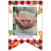 スライスモダンスライスベビーピザフォトマイルストーン バンティングフラッグ (第2の旗)