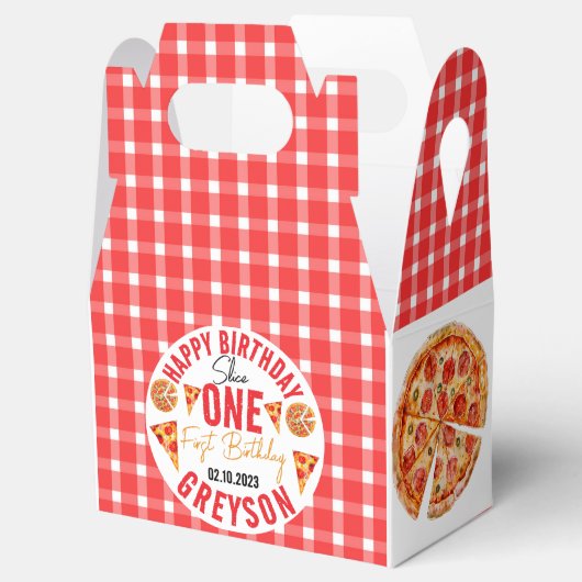スライスモダンスライスベビーピザ1st誕生日 フェイバーボックス (オープン)