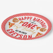 スライスモダンスライスベビーピザ1st誕生日 ペーパープレート (アングル)