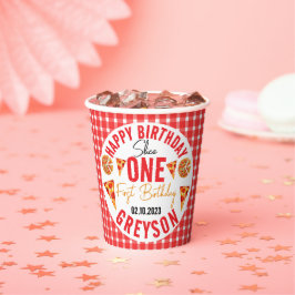 スライスモダンスライスベビーピザ1st誕生日 紙コップ