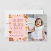 スライスモダンスライスベビー誕生日サンキューカード サンキューカード (正面)