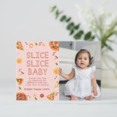 スライスモダンスライスベビー誕生日サンキューカード サンキューカード (スタンド正面)