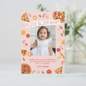 スライスモダンスライスベビー誕生日サンキューカード サンキューカード (スタンド正面)