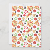 スライスモダンベビーツインズピザバースデーパーティー 招待状 (裏面)