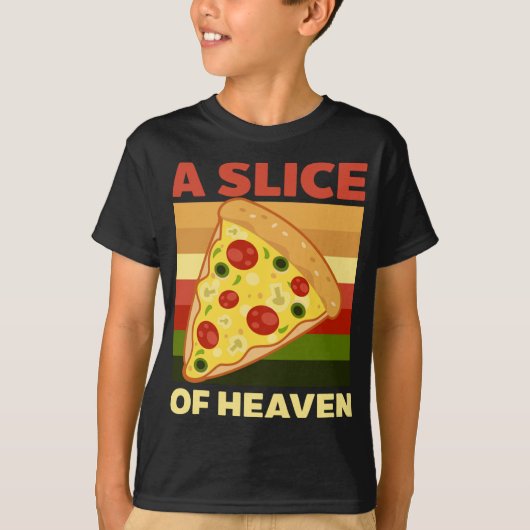 スライス天国デザインおもしろい Tシャツ (正面)