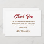 スライス男女兼用スライス赤ちゃんシャワーおもしろいピザ サンキューカード (正面/裏面)